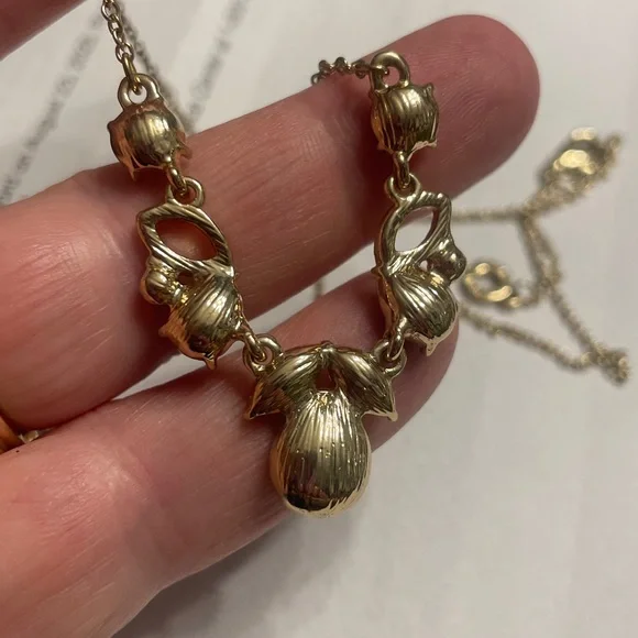 ANNE KLEIN Crystal & Stone Cluster Statement Necklace - Picture 6 of 6